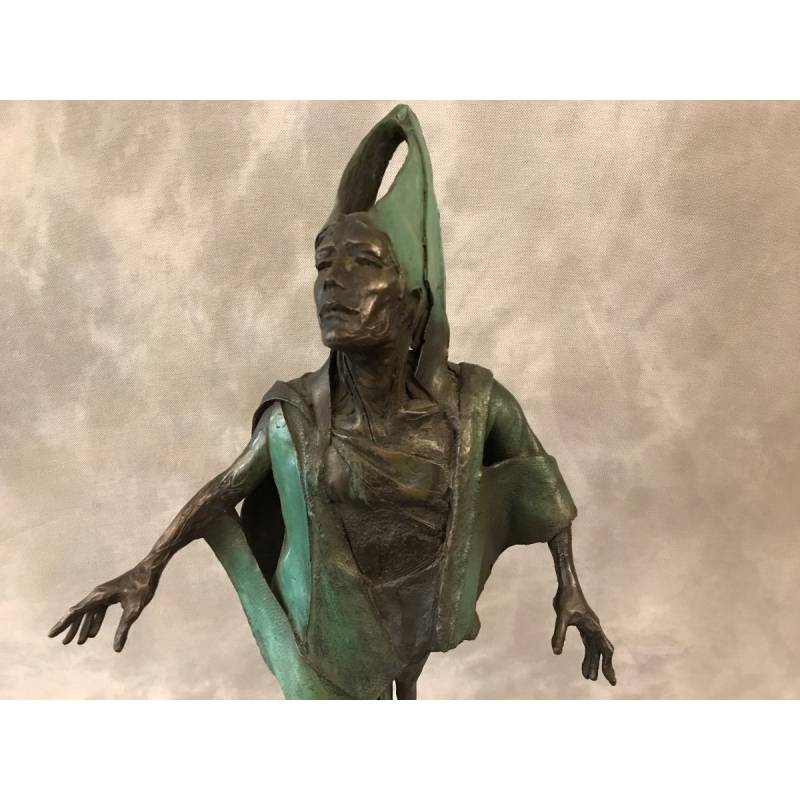 Sculpture signed by JAN PRAET in bronze on marble base