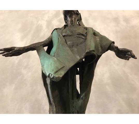 Sculpture signed by JAN PRAET in bronze on marble base