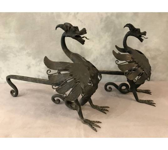 Pair of iron tracks circa 1950 model to dragons