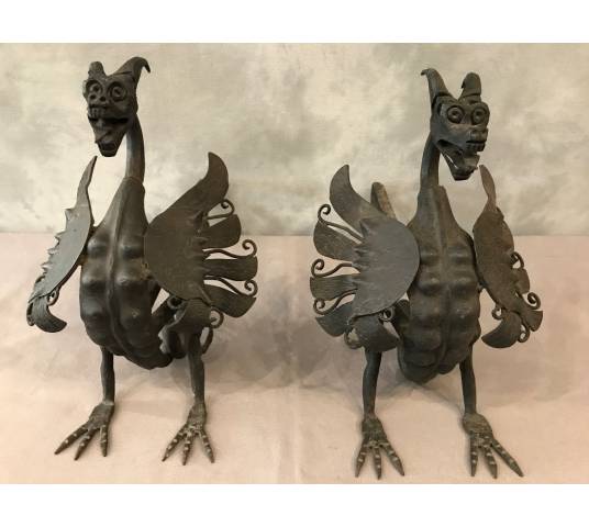 Pair of iron tracks circa 1950 model to dragons