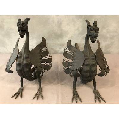 Pair of iron tracks circa 1950 model to dragons