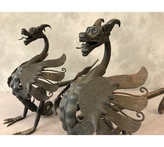 Pair of iron tracks circa 1950 model to dragons