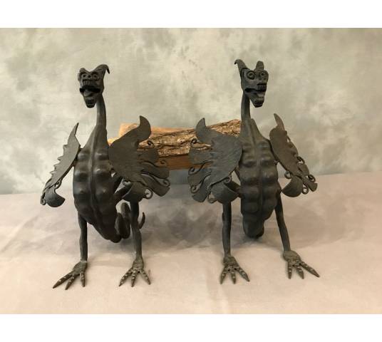 Pair of iron tracks circa 1950 model to dragons