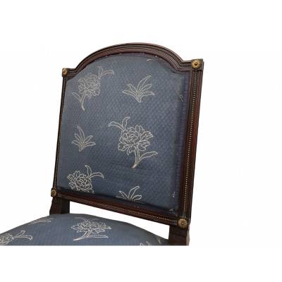 Pair of chairs held in mahogany 19 th Napoleon III Louis XVI