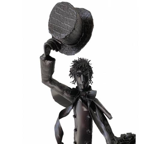 Two welded iron sculptures by artist "Jean Alexandre Delattre"