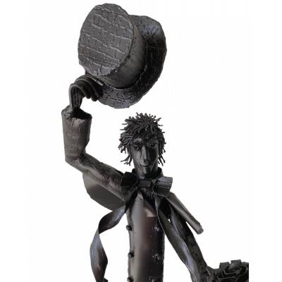 Two welded iron sculptures by artist "Jean Alexandre Delattre"