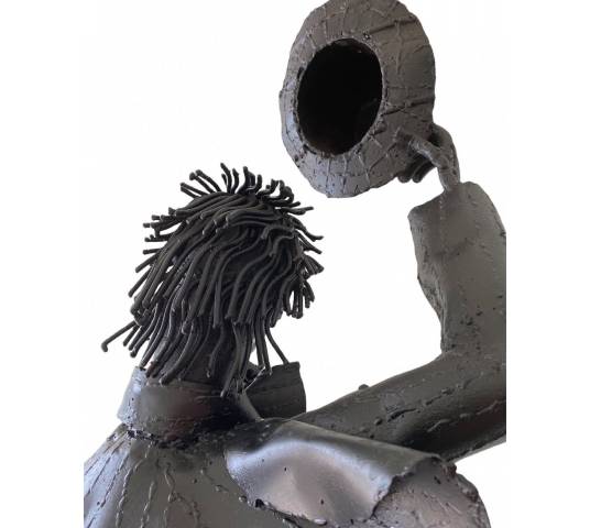 Two welded iron sculptures by artist "Jean Alexandre Delattre"