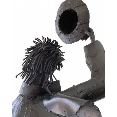 Two welded iron sculptures by artist "Jean Alexandre Delattre"