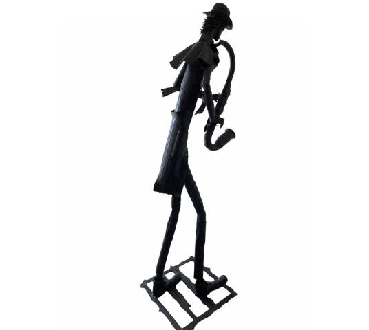 Two welded iron sculptures by artist "Jean Alexandre Delattre"