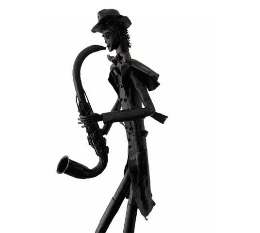 Two welded iron sculptures by artist "Jean Alexandre Delattre"
