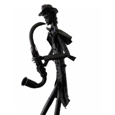Two welded iron sculptures by artist "Jean Alexandre Delattre"