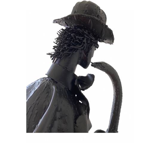 Two welded iron sculptures by artist "Jean Alexandre Delattre"