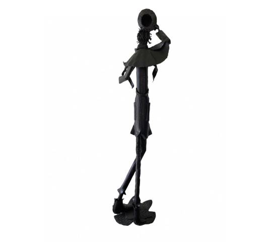Two welded iron sculptures by artist "Jean Alexandre Delattre"