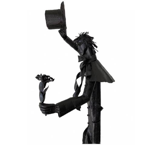 Two welded iron sculptures by artist "Jean Alexandre Delattre"