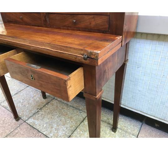 Petit meuble bonheur du jour en acajou d' epoch 19 ème Directoire