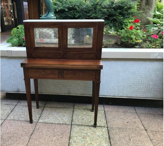 Petit meuble bonheur du jour en acajou d'époque début 19 ème Directoire