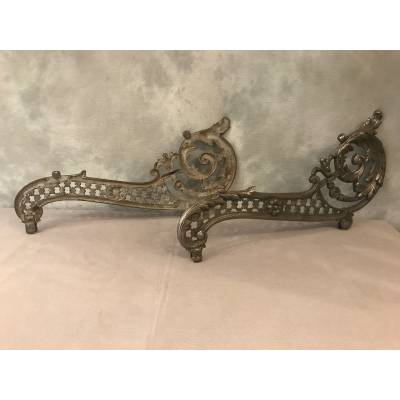 Paire de décors en fonte d'époque 19 ème