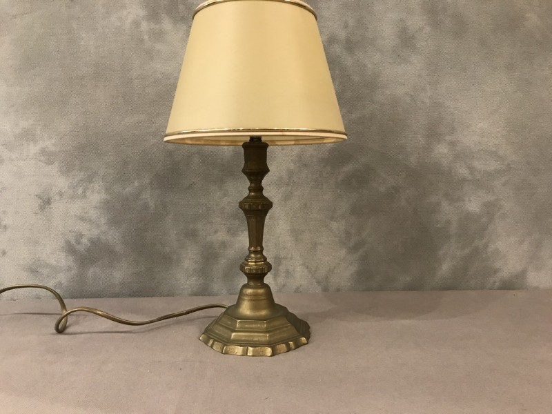 Lampe en laiton d'époque 19 ème