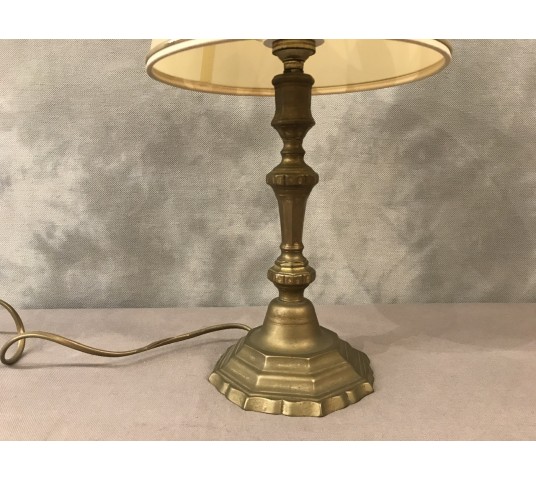 Lampe en laiton d'époque 19 ème