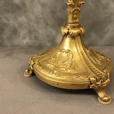 paire de candélabres en bronze doré d'époque 19ème-siècle