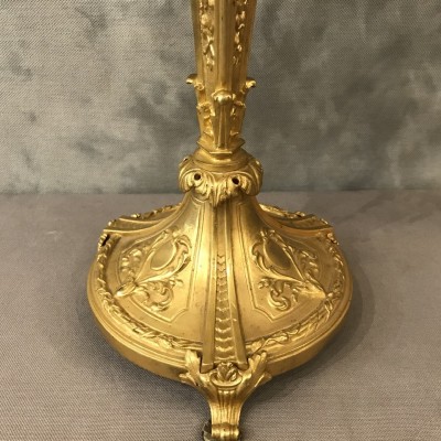 Pair de candélabres en bronze gilt of epoch 19 th