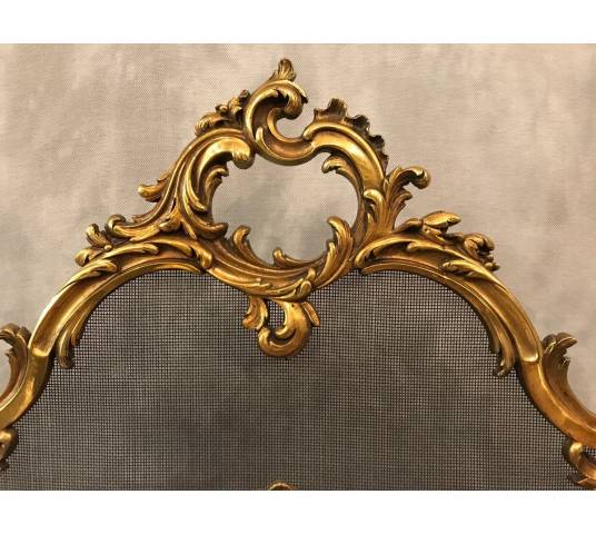 Small antique fireplace screen 19 th of the Louis XV style