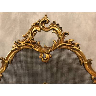 Small antique fireplace screen 19 th of the Louis XV style