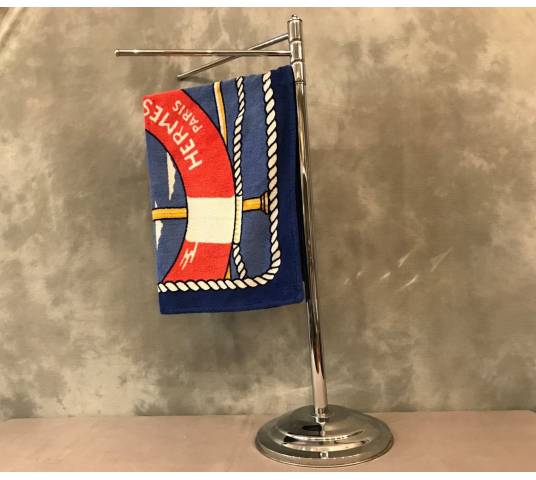 Porte serviettes en métal chromé vers 1970/1980