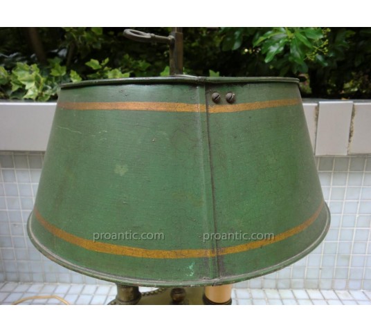 Lampe bronze bouillotte with 3 lights of period end 19 th