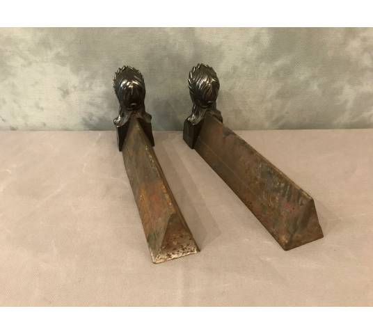 Pair of period cast iron tracks 19 th