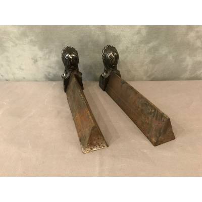 Pair of period cast iron tracks 19 th