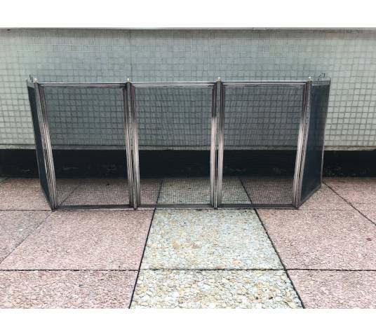 Pare fire of a polished iron fireplace, large period width 19 th