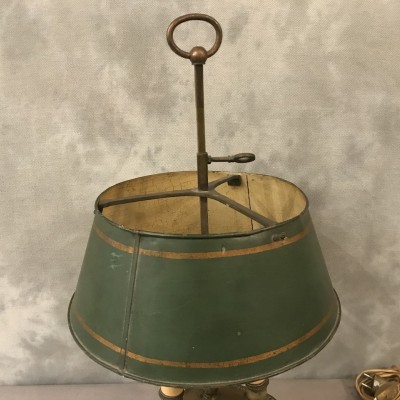 Lampe bronze bouillotte with 3 lights of period end 19 th