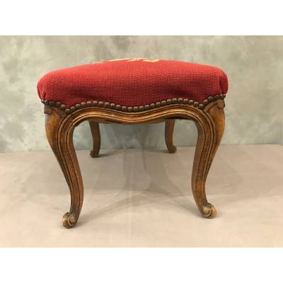 Louis XV style beech wood stool