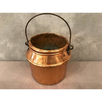 Period copper glue pot 18 th with bath bath