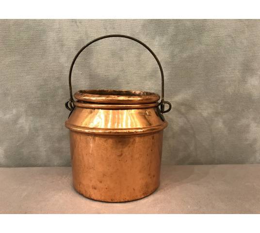 Period copper glue pot 18 th with bath bath