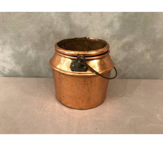 Period copper glue pot 18 th with bath bath