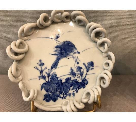 Paire de dessous de cartes en porcelaine japonaise d'époque 19 ème