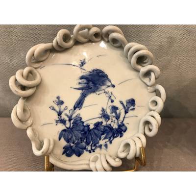 Paire de dessous de cartes en porcelaine japonaise d'époque 19 ème