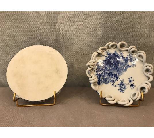 Pair of Below Japanese Porcelain Cards 19 th