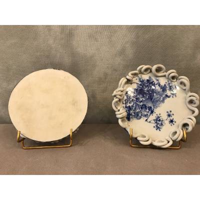 Pair of Below Japanese Porcelain Cards 19 th