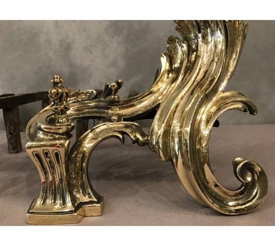 Beautiful, polished bronze caterpillar, at the end of 18 th rocker