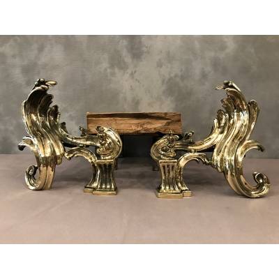 Beautiful, polished bronze caterpillar, at the end of 18 th rocker